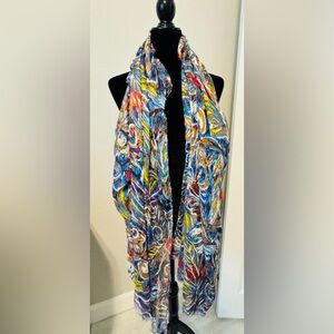 Bindya NY Lightweight Printed Scarf Wrap Sarong Boho Resort 40x78